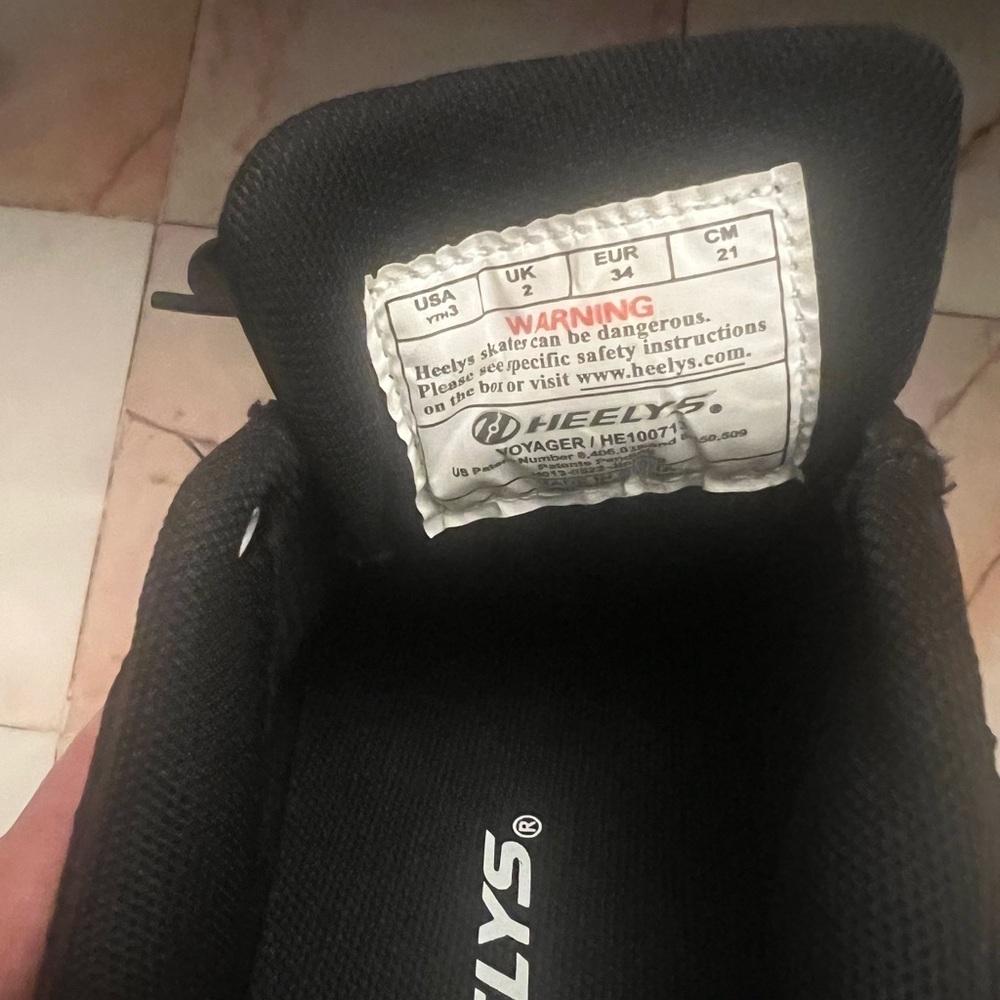 Heelys Black and White Kids Sneakers - Picture 3 of 5